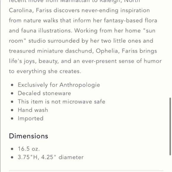 Anthropologie Inslee Fariss Coffee Mug, Turkey , Fall Autumn new unused - Picture 2 of 4